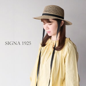 y30%OFF SALE/Z[z yLINEo^500~ItN[|z SIGNA1925 VOi1925FLAT TOP STRAW HAT WITH COTTON TAPE NSG2502 y2025SS tāzMtg v[g LO