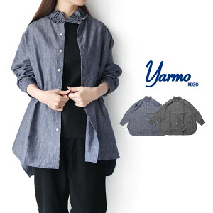 YARMO / ���[���y2026AW �H�~�zRuffle Shirts Dungaree ���b�t���V���c �_���K���[ YAR-26AW S28D30�� 40�� ��l ���� ���f�B�[�X �J�W���A�� �t�@�b�V���� �M�t�g �v���[���g �����L���O