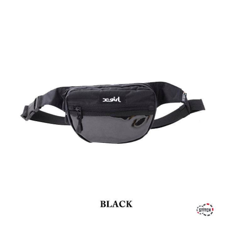 楽天市場 ポスト便配送 X Girl エックスガール Pvc Pocket Hip Bag ロビックナイロン ヒップバッグ ボディバッグ Xgirl かばん 正規販売店 Stitch04