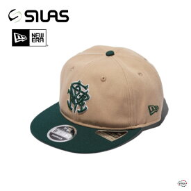 SILAS × NEW ERA MONOGRAM CAP 110241051003 ×ニューエラモノグラムキャップ メンズ レディース ユニセックス 男女兼用 帽子 コラボ サイズ調整可能 スナップバック ブランド ベージュ グリーン バイカラー ストリート カジュアル 無地 ロゴ サイラス 正規取扱店