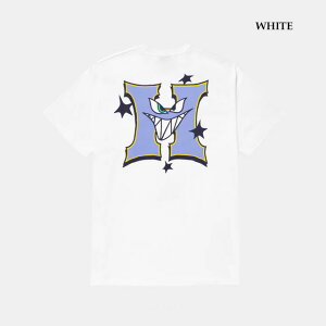 �ySALE25%OFF �艿6,930�~�z HUF SASSY H TEE TS02240 �����v�����gT�V���c �g�b�v�X �u���[ ���F �z���C�g �� ��100�� �N���[�l�b�N �J�b�g�\�[ �O�ʔw�ʃv�����g 2024�� �J�W���A�� ���� ���i�g�� �o�b