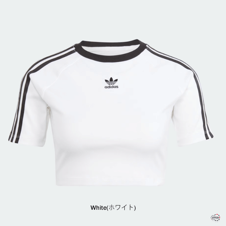 ★かわいい!adidas originals3ストライプショートTシャツ 楽天市場】adidas originals 3STRIPES S/S BABY TEE IP0662