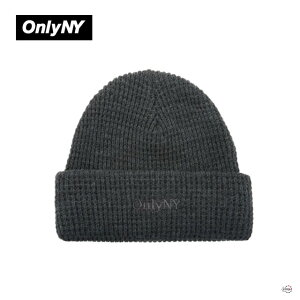 OnlyNY Lodge Waffle Knit Beanie | Vintage Black ���b�W���b�t���j�b�g�r�[�j�[ �X�q �j�b�g�X ���S �u�����h �V���v�� �J�W���A�� �X�g���[�g ���������� ���B���e�[�W�u���b�N �D�F �I�����[�j���[��