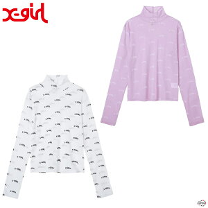 �ySALE60%OFF �艿7,700�~�z X-girl LOGO SHEER HIGH NECK TOP 105233013022 ���S�V�A�[�n�C�l�b�N�g�b�v �V�[�X���[ �u�����h ���f�B�[�X ��l���킢�� ������� �d�˒��ɂ������� ������ ���� ���� �X�g���b