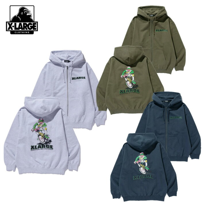 楽天市場】【SALE25%OFF 定価14,300円】 XLARGE RIDING ZIP HOODED 