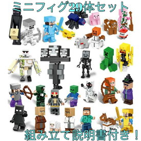 レゴ 互換 LEGO ミニフィグ マインクラフト風 マイクラ風 29体セット 基盤板1枚プレゼント中 フィギュア 人 ミニフィギュア ブロック キャラクター 知育 人間 人形 子供 キッズ 男の子 女の子 おもちゃ 知育玩具 ナノブロック 組み立て　送料無料