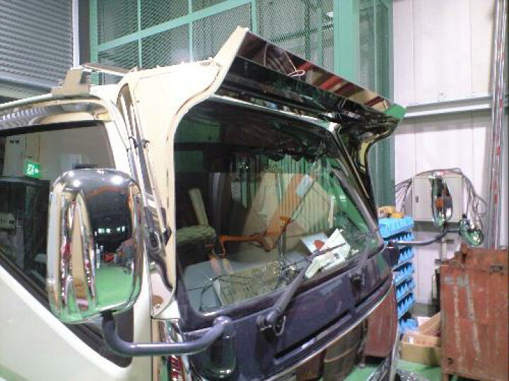 楽天市場】ふそう2t G/BTキャンター 標準ルーフ フロントバイザー (N  