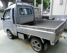 軽トラ 荷台 ハイゼット プロテクター ガード ダイハツ アルミ 縞 500系 あおり笠木3方 内側 内壁 内貼 一体式 ステンレスアート G1トラック用品 軽トラック 荷台用品 荷台カバー カスタムパーツ 外装パーツ 軽トラパーツ