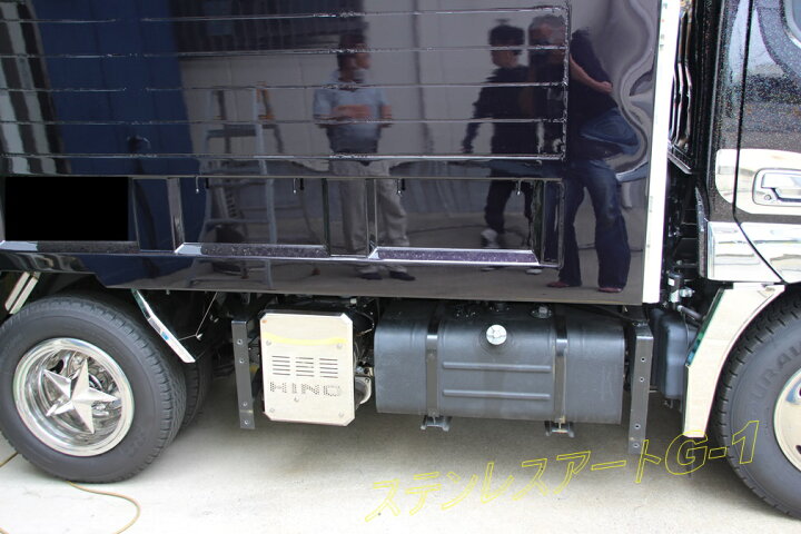 楽天市場】日野2t エアループデュトロ マフラーカバー 鏡面／ウロコ 