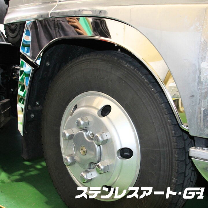 楽天市場】日野4t 17レンジャー 標準/ワイド マッドガード 交換式（R/L 