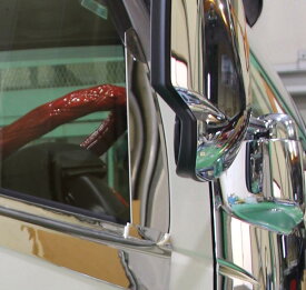 デュトロ 三角窓 カバー ステンレスアート G1 R/L セット 左右 パネル カスタムパーツ ウロコ 鏡面 簡単取り付け 自動車用品 トラック用品 カー用品 外装パーツ シンプル