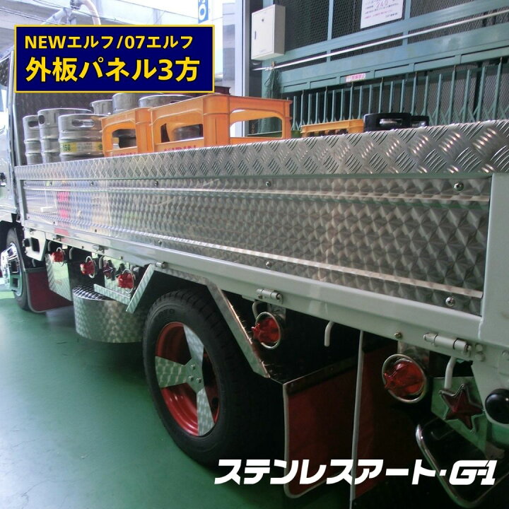 楽天市場】T/S製 いすゞ 2t NEW 07 エルフ 10尺ボディ ウロコ あおり外 