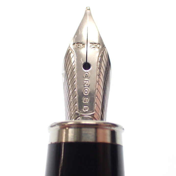 クロス 万年筆 タウンゼント ガーネット ペン先18K750 赤×シルバー CROSS【AFI6】【中古】 | ストックラボ