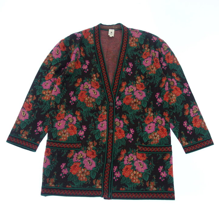 楽天市場】ウンガロ カーディガン 花柄 レディース 9 赤系 UNGARO 