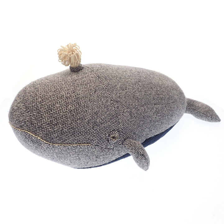 楽天市場】ミナペルホネン ぬいぐるみ クッション クジラ ネイビー 