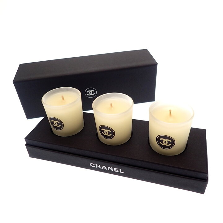 楽天市場】CHANEL シャネル ノベルティ ミニアロマキャンドル 3個 