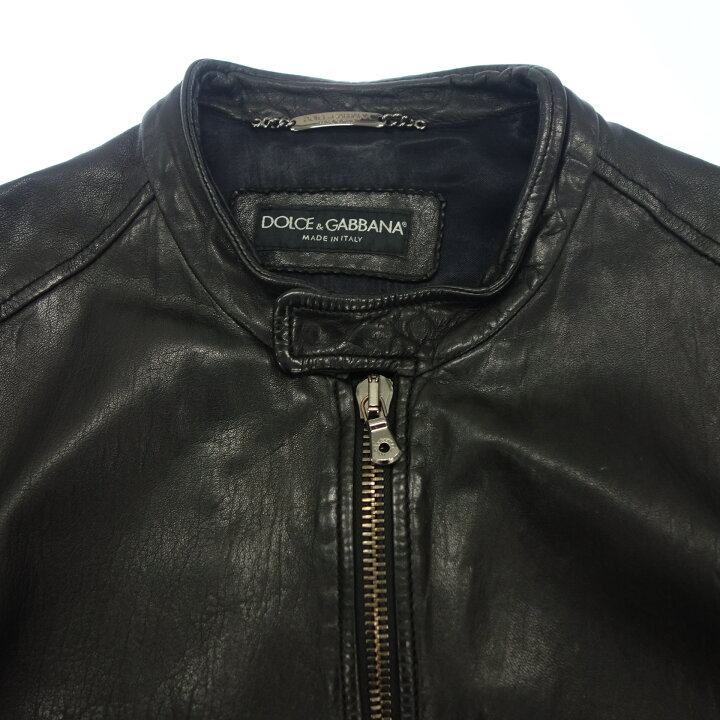 楽天市場】ドルチェ&ガッバーナ レザージャケット ジップアップ 