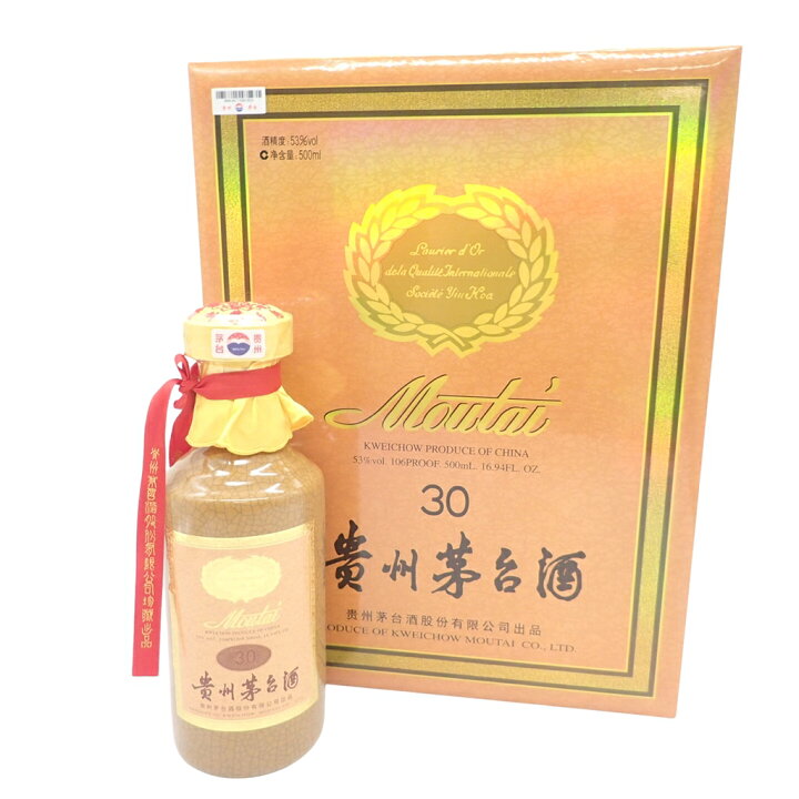 楽天市場】【未開栓】マオタイ酒 30年 2022 500ml 53％ 1024g 貴州茅台 