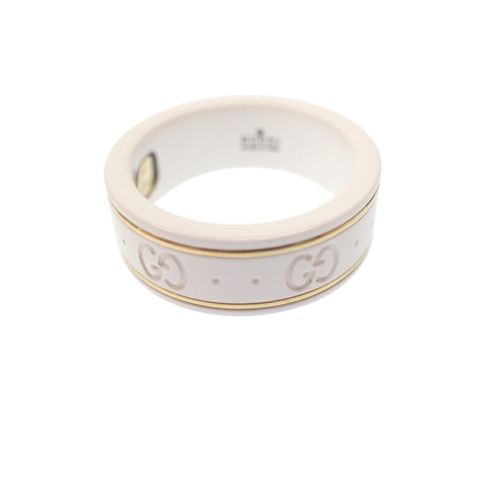 楽天市場】グッチ アイコンリング GGロゴ Au750 ホワイト 11号 2699 VI  