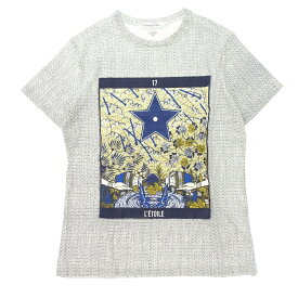 クリスチャンディオール 半袖Tシャツ FANTAISIE TAROT LETOILE レディース 総柄 サイズM 013T03WJ437 Christian Dior【AFB17】】【中古】