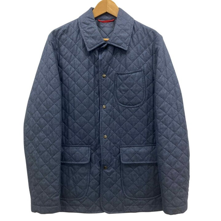 楽天市場】イザイア キルティングジャケット シルク×カシミヤ ネイビー 