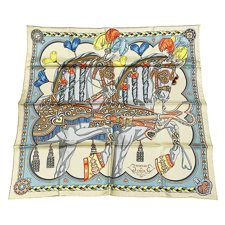 楽天市場】エルメス スカーフ カレ90 Harnais de Coeur アルネ ドゥ  