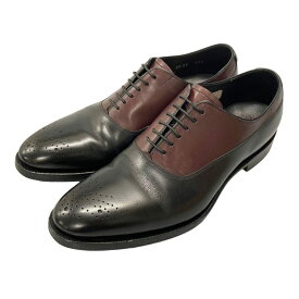 シェットランドフォックス レザーシューズ 3033 メダリオン バイカラー ブラック サイズ5.5 SHETLANDFOX 約24.0cm【AFC7】【中古】