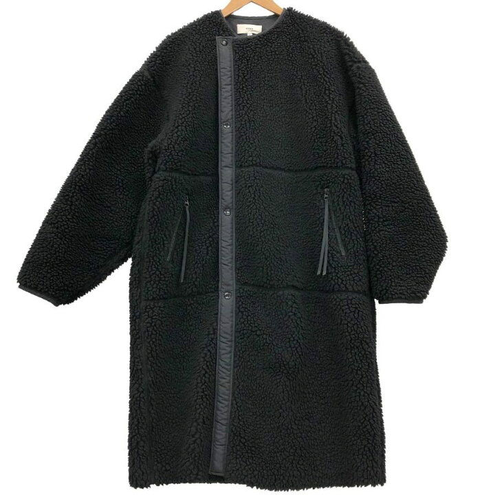 楽天市場】ハイク ボアコート ノーカラー FAUX SHEARLING COAT 
