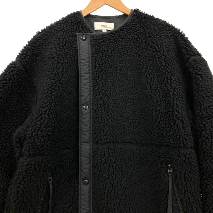 楽天市場】ハイク ボアコート ノーカラー FAUX SHEARLING COAT 