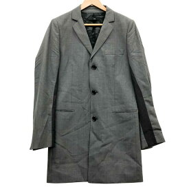 ノット 3Bテーラードジャケット ロング丈 ウール グレー メンズ サイズ1 KNOTT【AFB9】【中古】