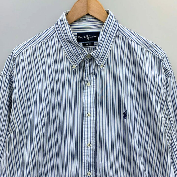 楽天市場】ラルフローレン 90S ストライプシャツ ブルー系 メンズ  