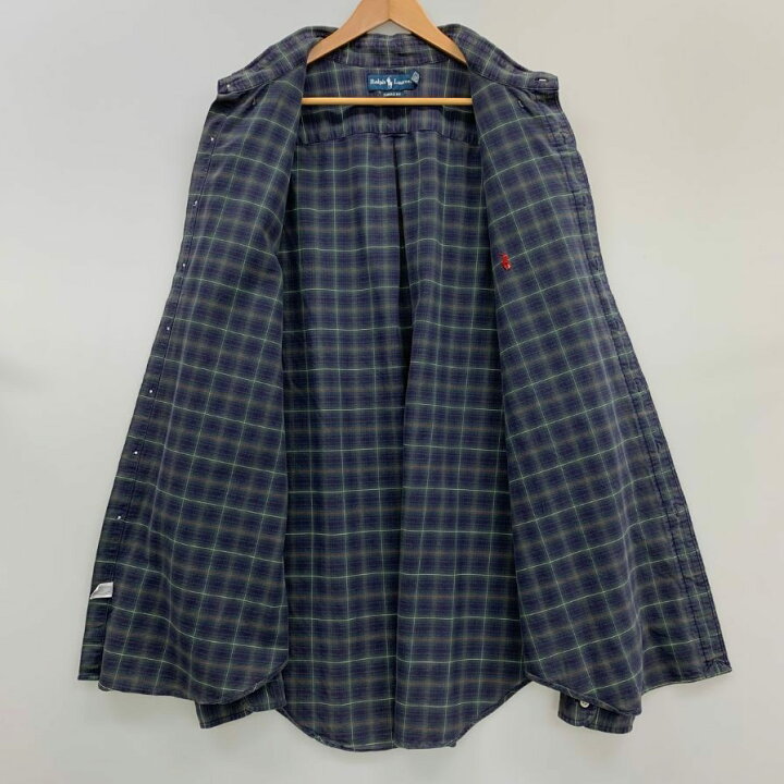 楽天市場】ラルフローレン 90S チェックシャツ パープル系 メンズ  