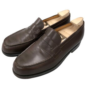 ジェイエムウエストン シグニチャー ローファー 180 ボックスカーフ チョコレート 5B メンズ 革靴 J.M.WESTON 約25.0cm【AFD3】【中古】