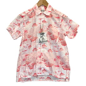 エンジニアードガーメンツ アロハシャツ 半袖 総柄 ピンク レディースサイズ0 ENGINEERED GARMENTS【AFB33】【中古】