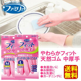 【送料無料】エステー やわらかフィット 天然ゴム手袋 キッチン 中厚手 食器洗い 作業用 ロング キッチングローブ 【3双】【6双】【10双】