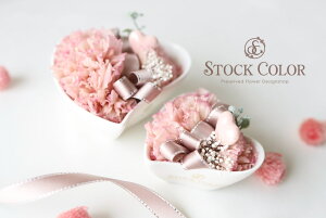 カーネーションのフラワーポット(L)*シャンパンピンク*プリザーブドフラワー 母の日