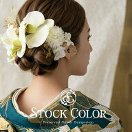 【送料無料】成人式 髪飾り 胡蝶蘭 白 水引 ウェディング 結婚式 白無垢 和装ウェデング 前撮り 卒業式 …
