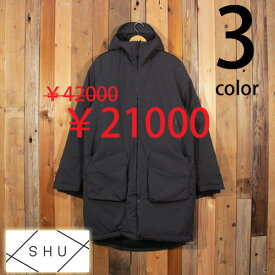 シュウ SHU リバーシブル パーカー ジャケット コート 人工羽毛 防水 セール ビッグシルエット アウター REVERSIBLE PARKA MAN