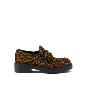 Prada �v���_ ���f�B�[�X ���[�t�@�[ 1D246MFDG50XRYF0151 50Mm Chocolate Loafers Animal Print 38.5 38 37.5 36 �y���������E�֐ō��z