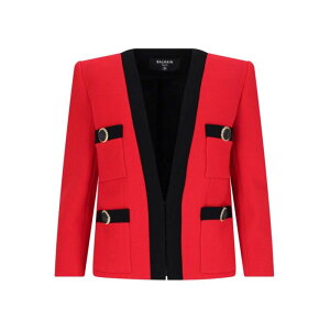 Balmain �o���}�� ���f�B�[�X �u���U�[�E�W���P�b�g DF1SM370WB86EAE Wool Jacket Red 38 40 �y���������E�֐ō��z