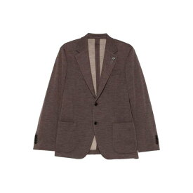LARDINI ラルディーニ メンズ ブレザー・ジャケット CN949E13AAEL65713440 `Easy Wear Drop 7 Reg` Jacket Brown 48 52 【送料無料・関税込】