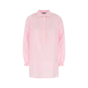 Prada �v���_ ���f�B�[�X �V���c�E�u���E�X P451IRSOOO17GKF0028 Pink cotton blouse Pink 38 40 42 �y���������E�֐ō��z