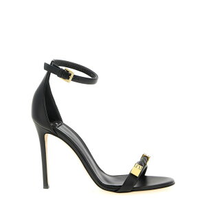 Elisabetta Franchi �G���U�x�b�^ �t�����L ���f�B�[�X �T���_�� SA12L61E2110 Leather sandals Black 36.5 37 37.5 38 38.5 39 39.5 40 41 �y���������E�֐ō��z