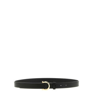 FERRAGAMO �t�F���K�� ���f�B�[�X �x���g�E�T�X�y���_�[ 790110NERO 'Gancini' belt Black 75cm 80cm 85cm 90cm 90 80 85 �y���������E�֐ō��z