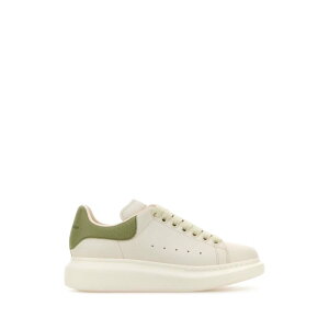 Alexander McQUEEN ALT_[E}bNC[ fB[X Xj[J[ 553770WIACX9199 White leather sneakers with sage green leather heel White 351/2 361/2 371/2 381/2 37 38.5 39 39.5 40 40.5 36 38 35 35.5 36.5 37.5 41 y