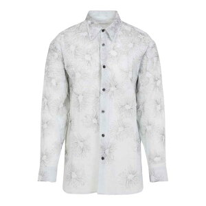 Dries Van Noten �h���X���@���m�b�e�� �����Y �V���c�E�u���E�X CROOM2510207551160565 Cami Oxford In Cotone Croom Grey M L �y���������E�֐ō��z