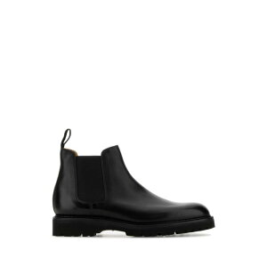 John Lobb �W�������u �����Y �u�[�c 4A104OL1R Black leather Lawry ankle boots Black 6 7 8 8.5 9 10 �y���������E�֐ō��z