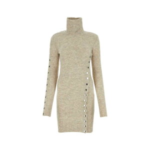 Isabel Marant �C�U�x�� �}���� ���f�B�[�X �����s�[�X�E�h���X�E�I�[���C������ RO0293FAA4L06I90BE Melange sand stretch nylon blend Melissa sweater dress Beige o Tan 40 38 �y���������E�֐ō��z