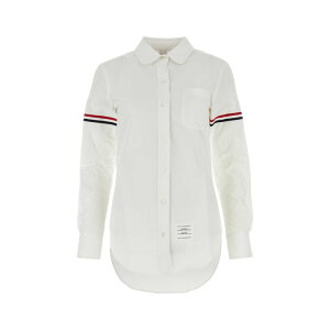 Thom Browne �g���E�u���E�� ���f�B�[�X �V���c�E�u���E�X FLL019E03113100 White poplin shirt White 38 40 42 36 44 �y���������E�֐ō��z