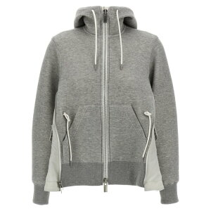 sacai �T�J�C ���f�B�[�X �X�E�F�b�g�E�t�[�f�B�[ SCW343381 'Sponge' hoodie Gray 1 2 3 4 �y���������E�֐ō��z